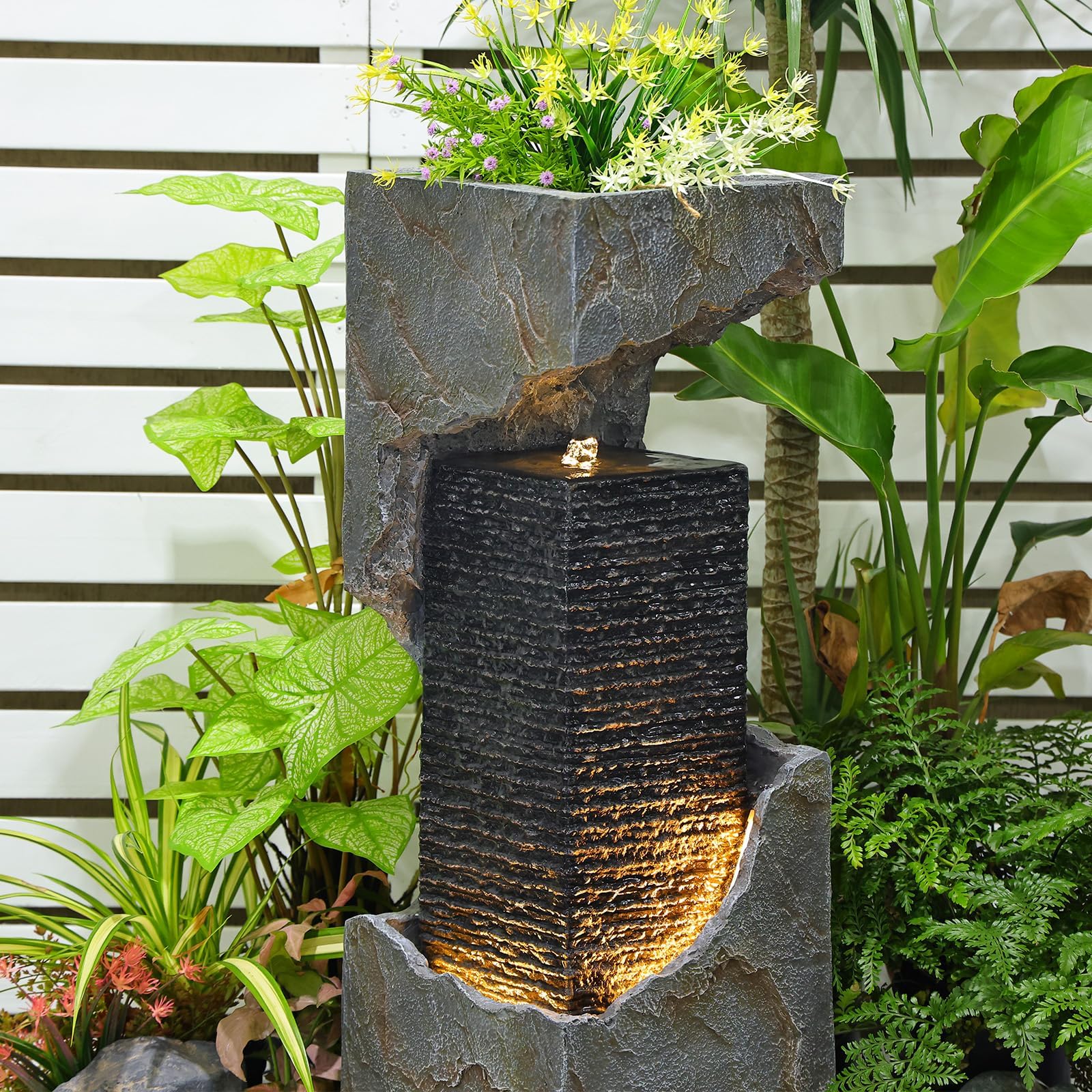 SERBILHOME Indoor Waterfall Fountain Modern Indoor Floor