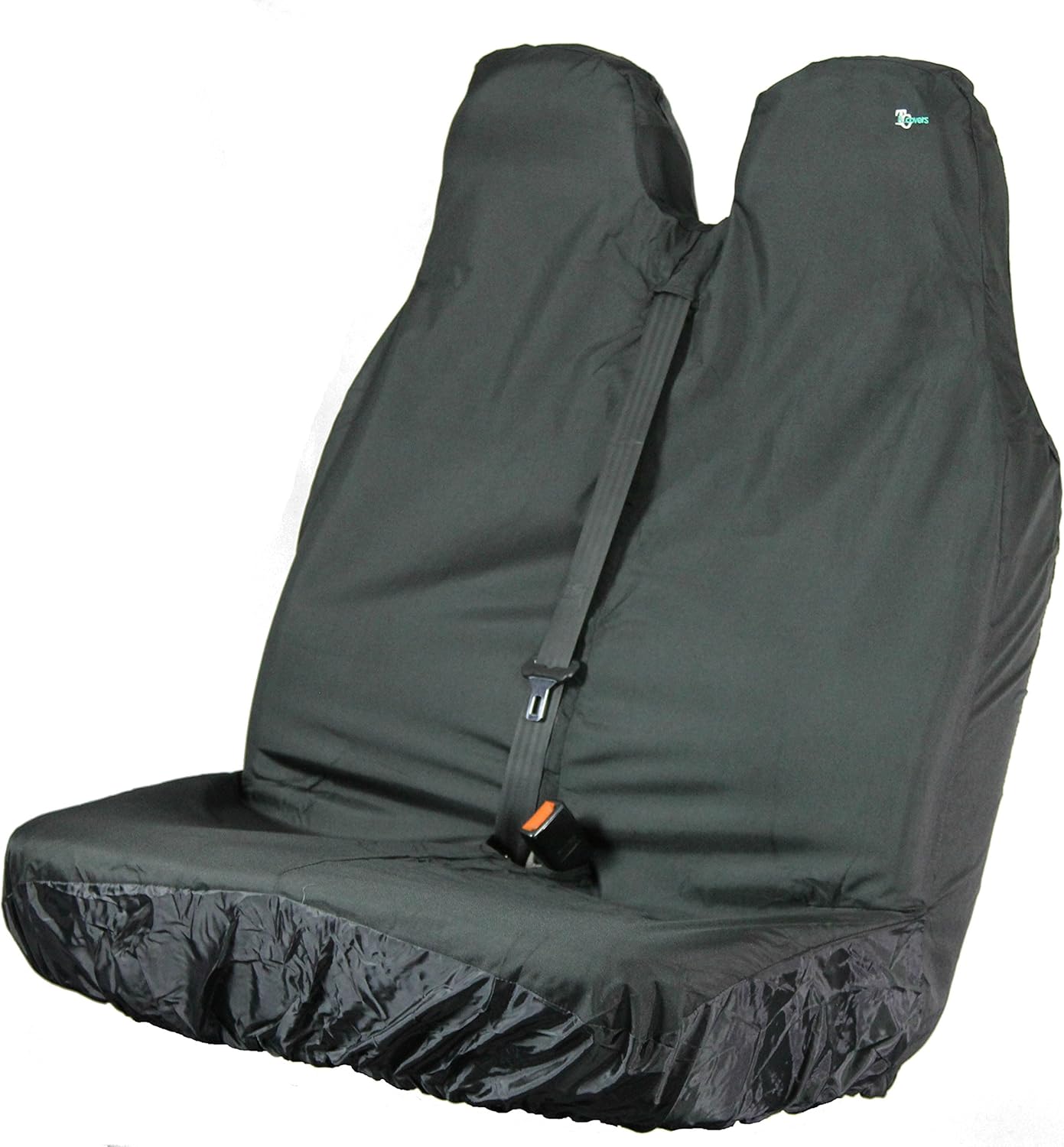 Town and Country Covers Stretch Double Passenger Front Seat Cover - Black