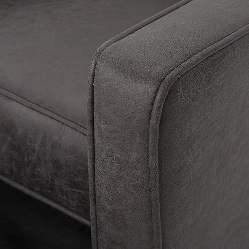 Miniatura 38 de GDFStudio Macedonia - Sillón reclinable de tela con respaldo copetudo, moderno Gris,azul (Muted Blue),Verde apagado/Espresso oscuro,Morado