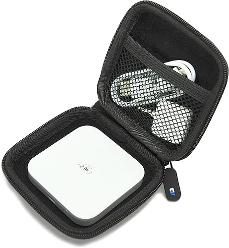 Miniatura 2 de CASEMATIX Funda de transporte compatible con lector de tarjetas de crédito portátil sin contacto y lector de chips cuadrado, solo funda rosa
