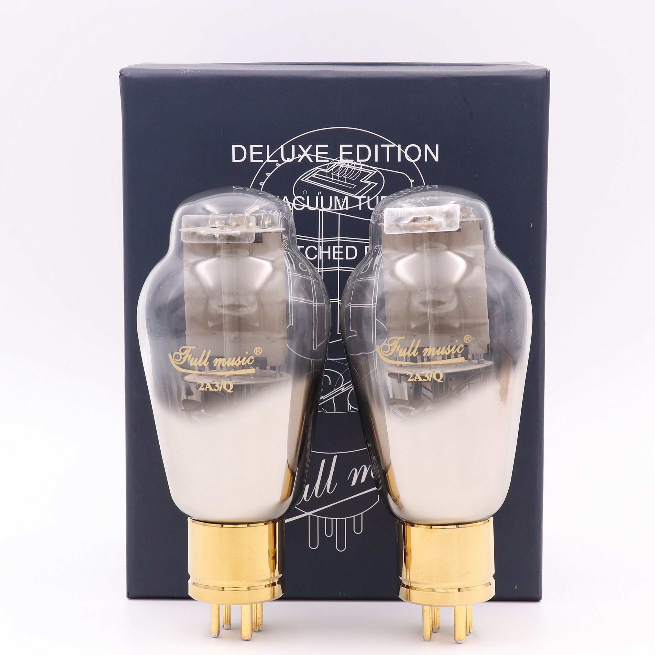 GD-PARTS Premium TJ Fullmusic 2A3/Q Vacuum Tube Replace 2A3 Tubes Gold Plated Pins Bases New Matched