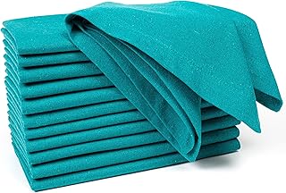 Cotton Dinner Napkin 18x18 inch Teal, Everyday, Wedding, Cocktail, Tailored with Mitered Corners & Generous Hem, Easy Care