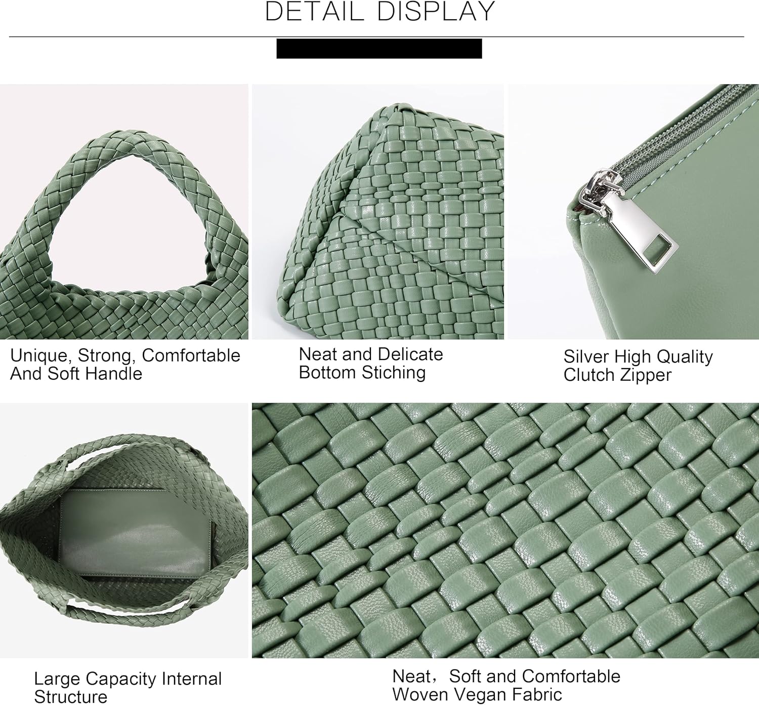 Vegan Leather Purses for Women, Handmade Purses and Handbags Summer Beach Travel Tote Shoulder Bag - Image 5