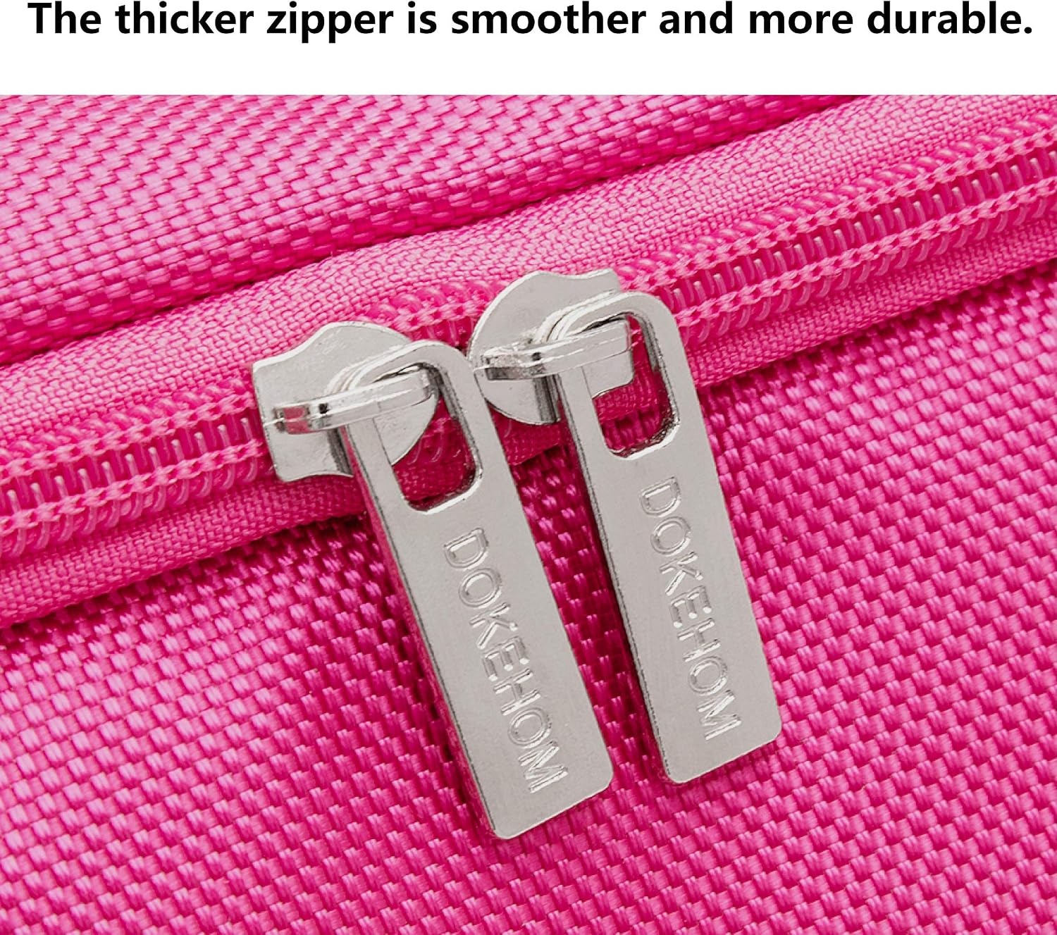 DOKEHOM 105L XX-Large Underbed Clothes Storage Bag with Zip, Thick Ultra Size Clothes Moving Bag, Moisture proof (Rose Red)