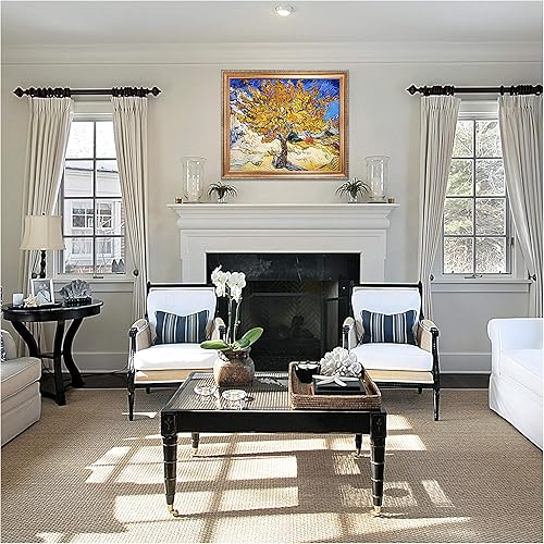 Miniatura 1467 de A&T ARTWORK The Starry Night de Vincent Van Gogh. Tamaño del marco: 36 x 30 pulgadas, tamaño de la imagen: 30 x 24 pulgadas, reproducciones clásicas