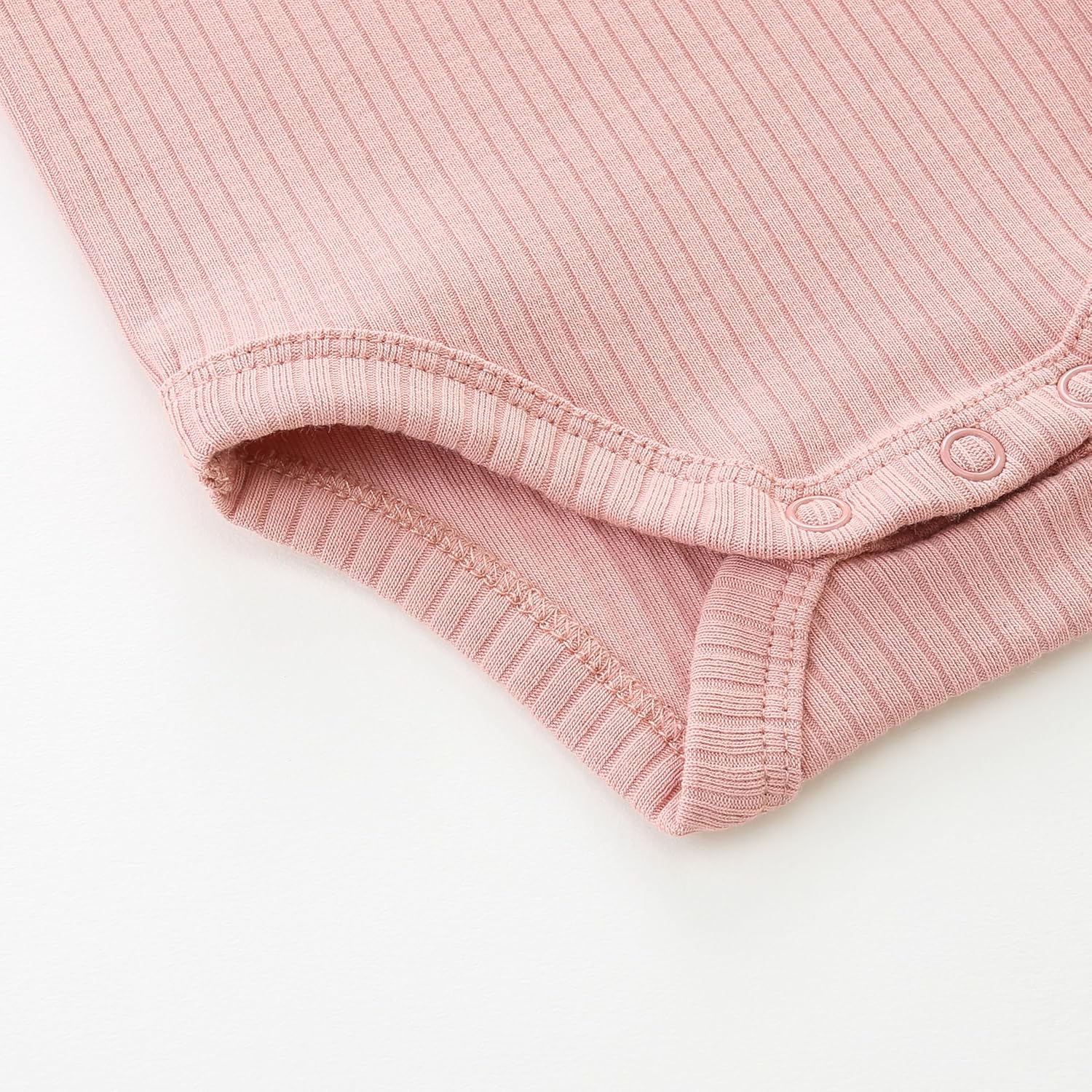 Baby Girl Knit Ruffle Outfit Clothes Ribbed 100% Organic Cotton Solid Color Long Sleeve Romper Clothes 0~24M - Image 8