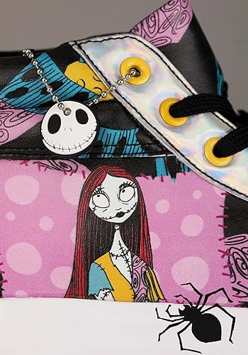 Miniatura 9 de Zapatos Sally de Nightmare Before Christmas para adultos, con licencia oficial de Disney, tenis de patchwork para mujer
