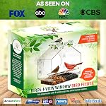 Window Feeder for Birds by Nature Anywhere. Bird Feeders Window for Wild Birds with Sliding Seed Holder and 4 Extra Strong Suction Cups. Window Bird Feeder for Outside. Bird House Shape Decor.