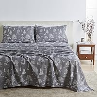 Vista 87 de 4-Piece Full Size Stripe Microfiber Sheet Set - Ultra-Soft, Brushed Bedding Sheets & Pillowcases - Wrinkle Free, Comfortable, All-Season Bed Sheets