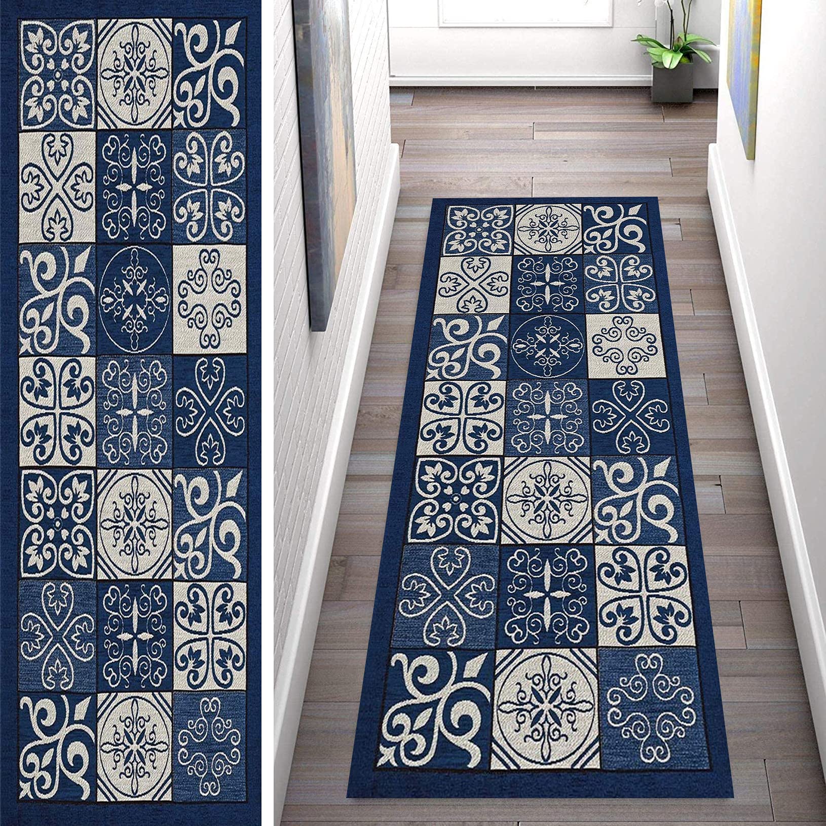 Tapis antidérapant 90x120 cm lavable et facile à nettoyer pour grand passage