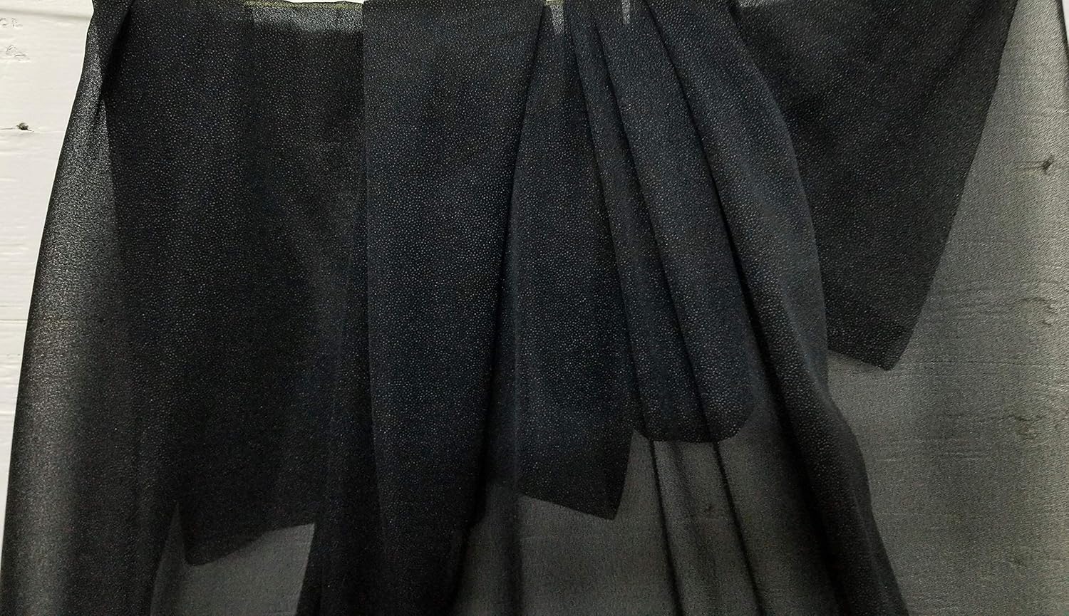 60" Black French Fuse Garment Construction Lightweight Fusible Interfacing Fabric by