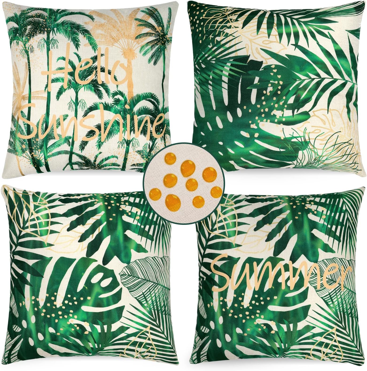 JOTOM 4er Set Outdoor Kissenbezüge 30x50cm - Wasserdichte Dekokissen Für Garten & Wohnzimmer