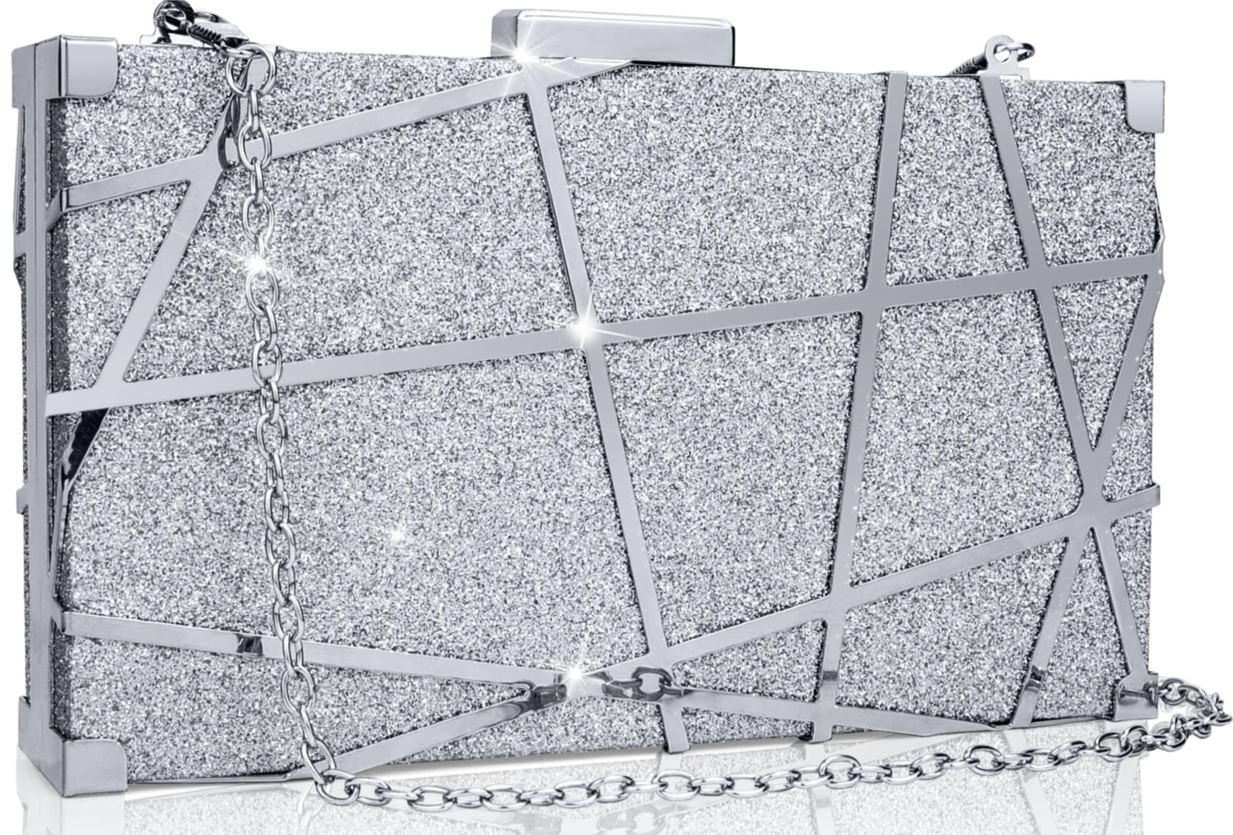 Farcauo Clutch Purses for Women Chain Evening Bag Small Cocktail Party Purses Formal Wedding Handbags for Bride