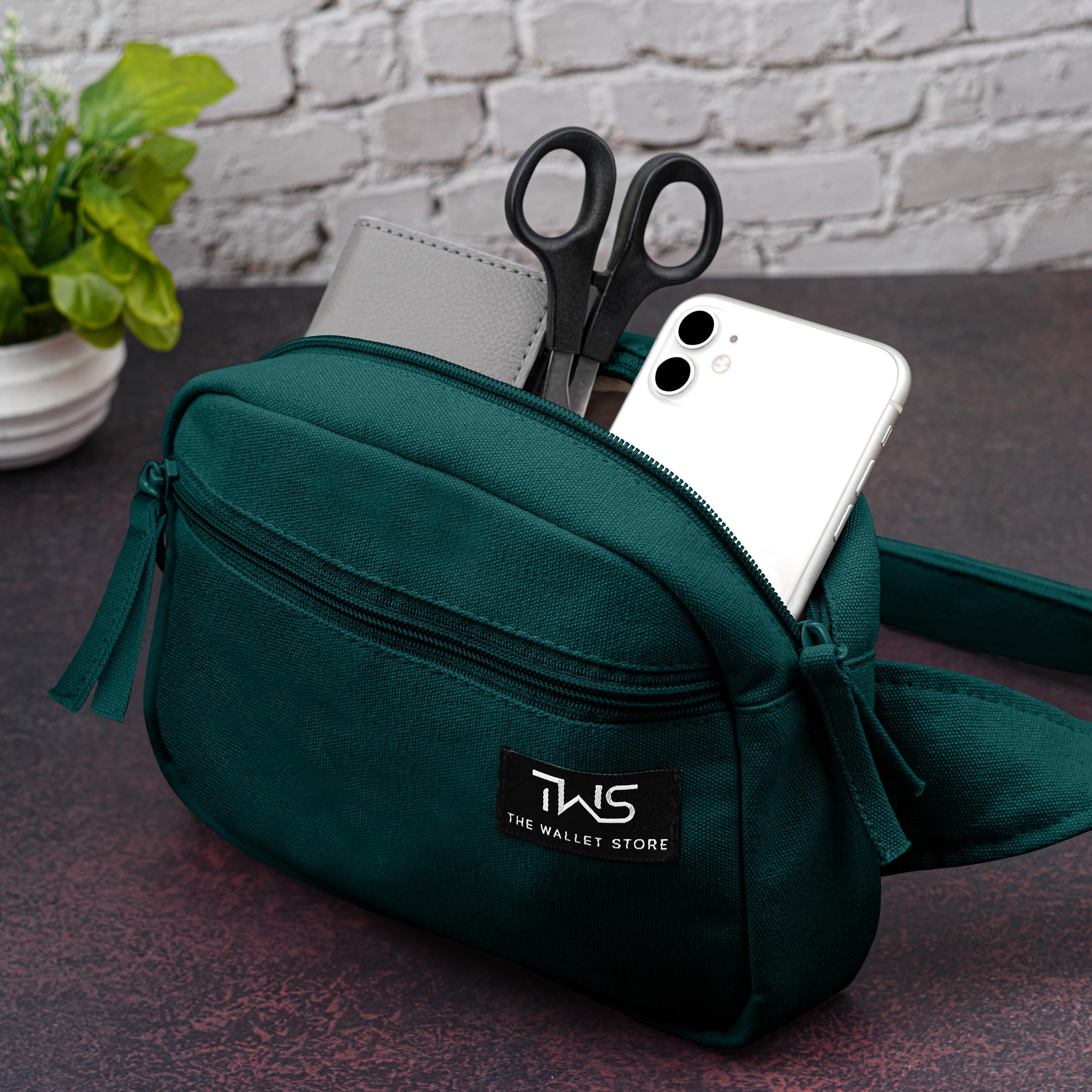 The Wallet Store Urban Trek Canvas Fanny Bag - Teal