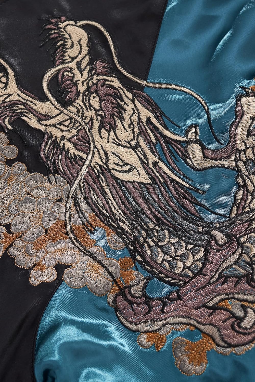 Dragon Embroidered Bomber Jacket Japanese Vintage Streetwear Spring Fall Zip Up Windbreaker Coat for Men Women