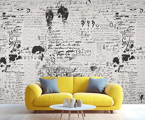 Miniatura 12 de JUYAINU Mural 3D de boceto botánico, murales de pared florales vintage, papel tapiz con patrón de plantas retro, mural grande para sala de estar,