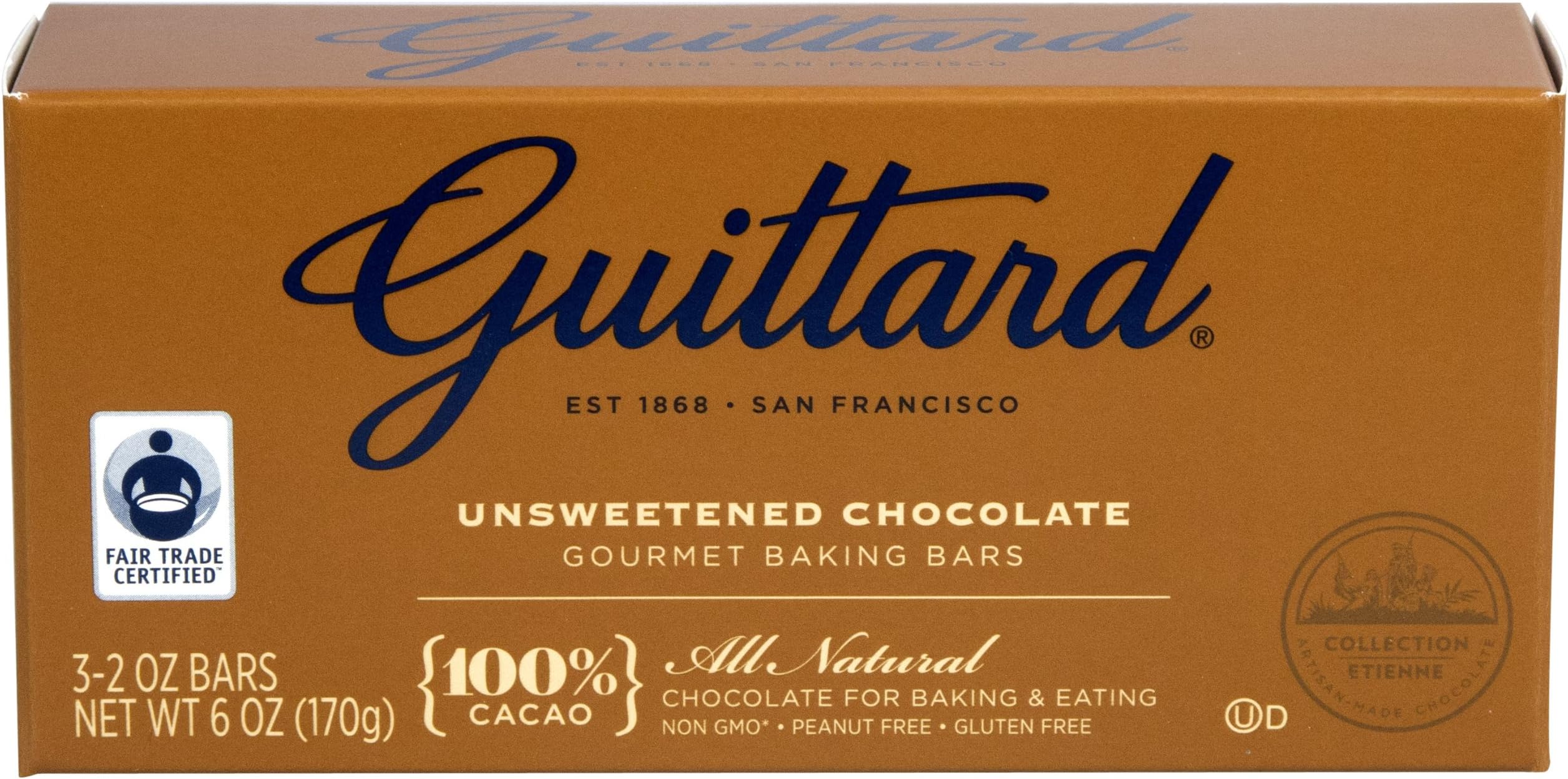 Chocolate Gourmet Baking Bars, Unsweetened Chocolate, 6 Ounce (Pack of 12)