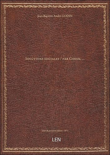 Couverture de Solutions sociales