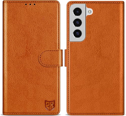 Miniatura 1 de ZZXX Funda tipo cartera para Samsung Galaxy S22 Plus con bloqueo RFID, ranura para tarjetas, función atril, cierre magnético, funda protectora de