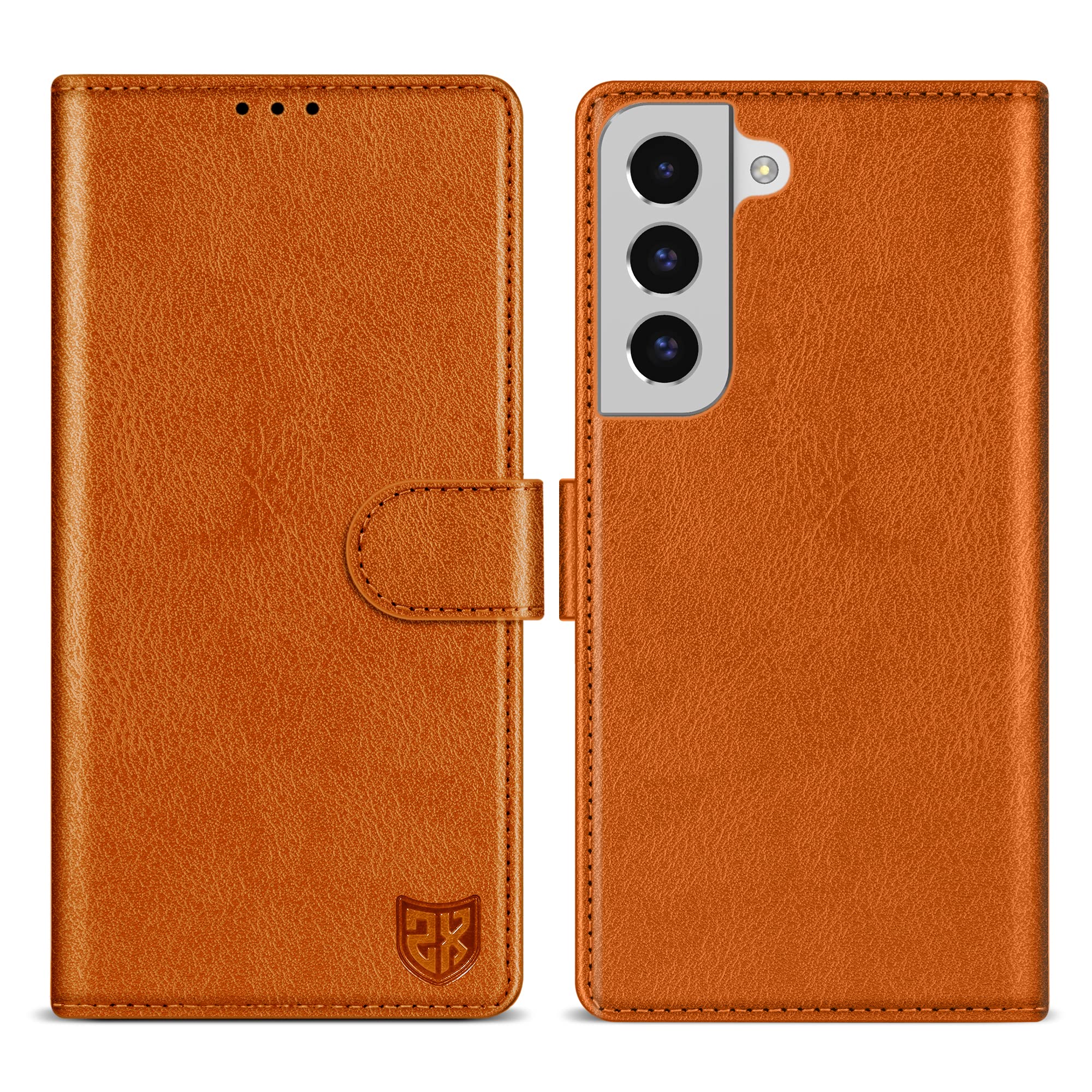 ZZXX for Samsung Galaxy S22 Plus Wallet Case with [RFID Blocking] Card Slot Kickstand Magnetic Closure Leather Flip Fold Protective Phone Case for