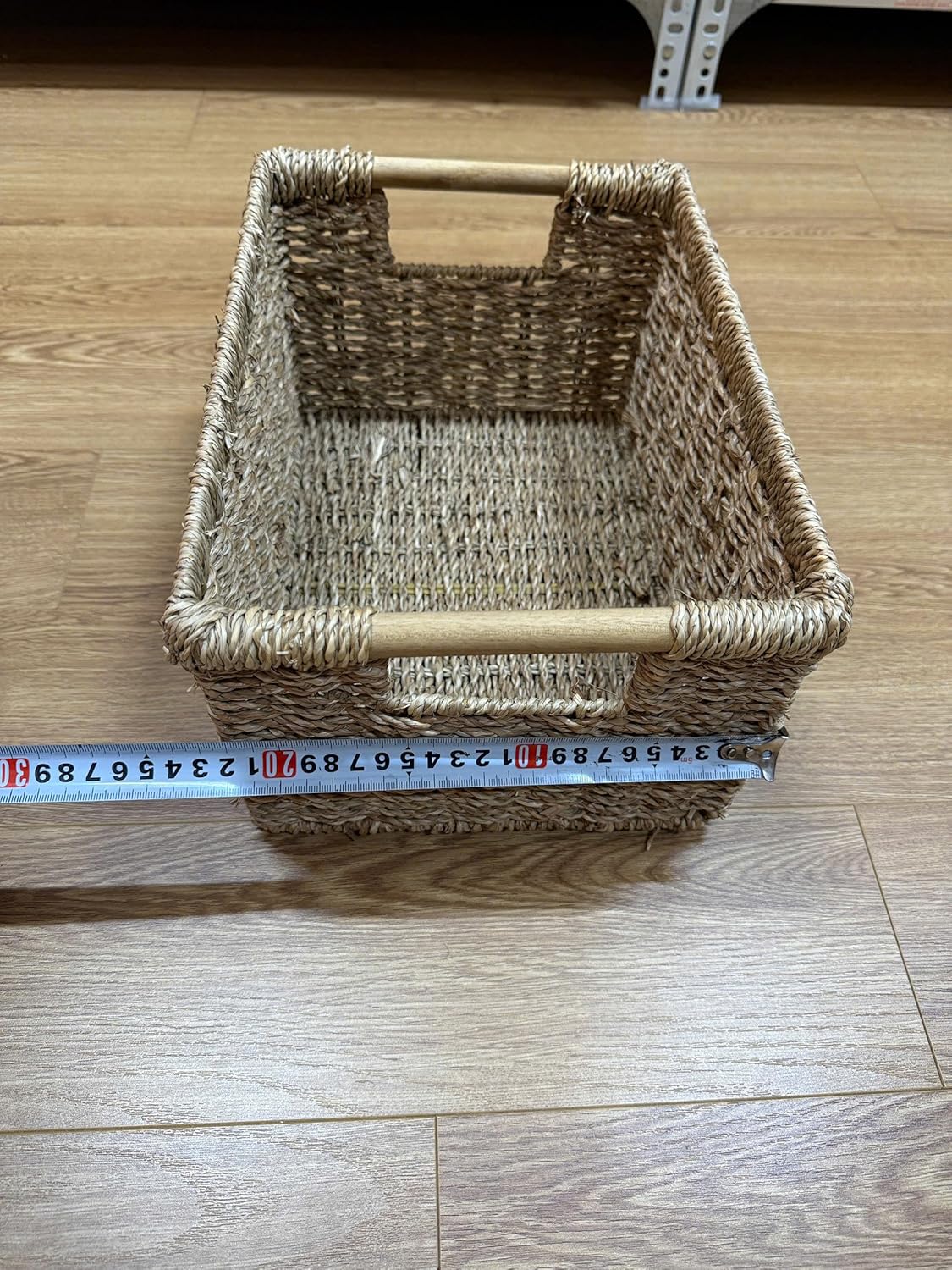 HomeRoots Seagrass Storage Baskets Set of 3, Woven Seagrass Baskets for Shelves, Closet, Nursery, Living Room, Natural Wicker Storage Baskets for Organization and Home Decor