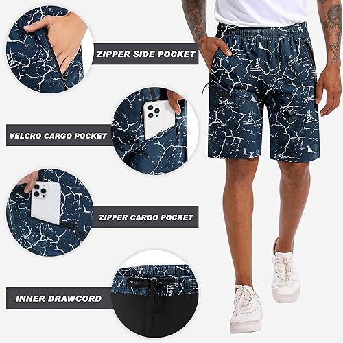 Miniatura 5 de Pantalones cortos de ciclismo de montaña para hombre, acolchados 3D, holgados, de secado rápido, ligeros, para ciclismo