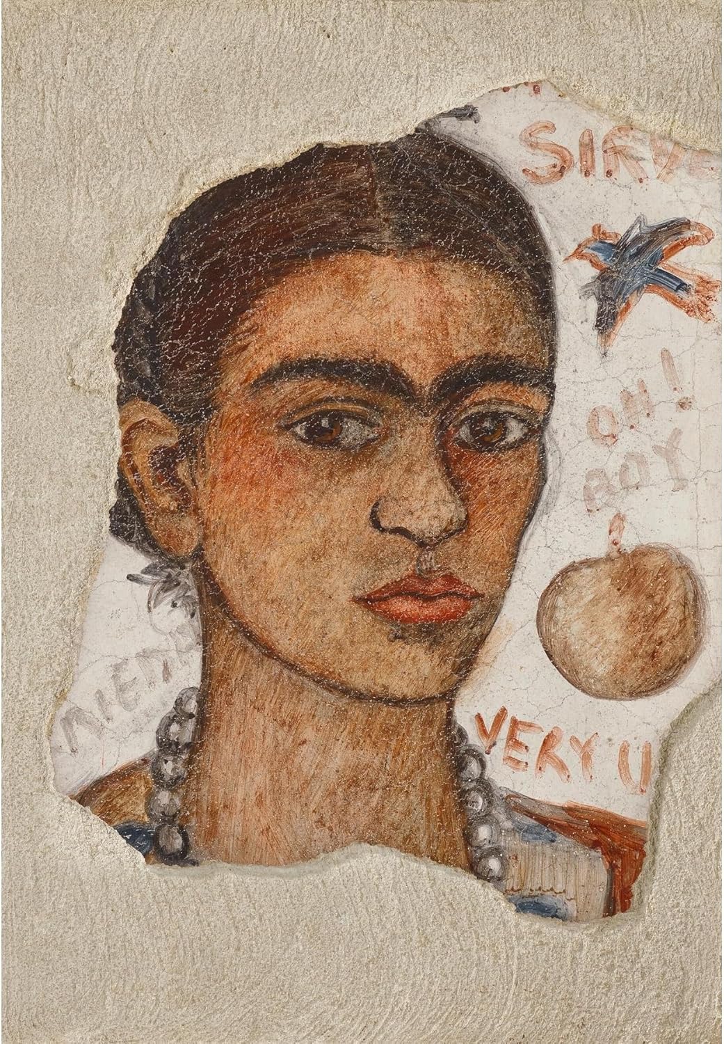 ArtDirect Self-Portrait (Very Ugly) (1933) Unframed Art Print Giclee Poster by Frida Kahlo - Ready for Framing with Customization Sizes 7x10, 10x14, 14x20, 24x35, 33x48 and 41x60 inches