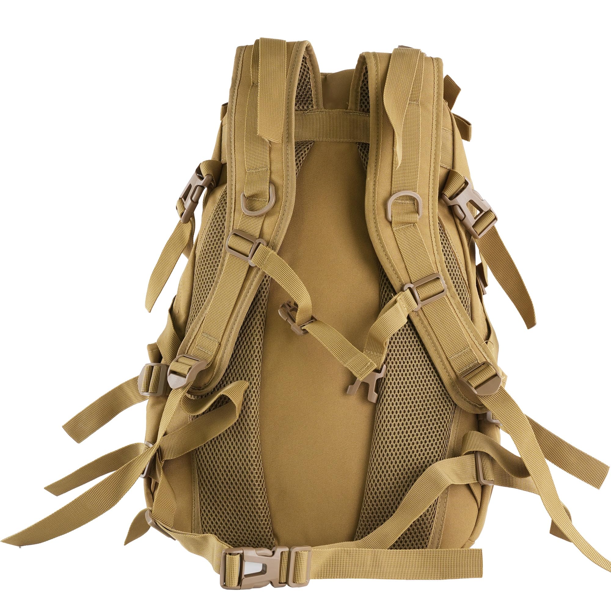 Mochila táctica, 25L/35L/45L/55L Mochila militar para camping, senderismo, caza con sistema Molle Army Daypack, 25L Caqui, Mochilas Daypack 7