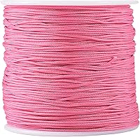 Vista 137 de KONMAY 1 rollo de cuerda de nailon para hacer pulseras de 150 yardas, trenzado de nailon Shamballa Macramé/cordón de cuentas de 0.4mm, cordón