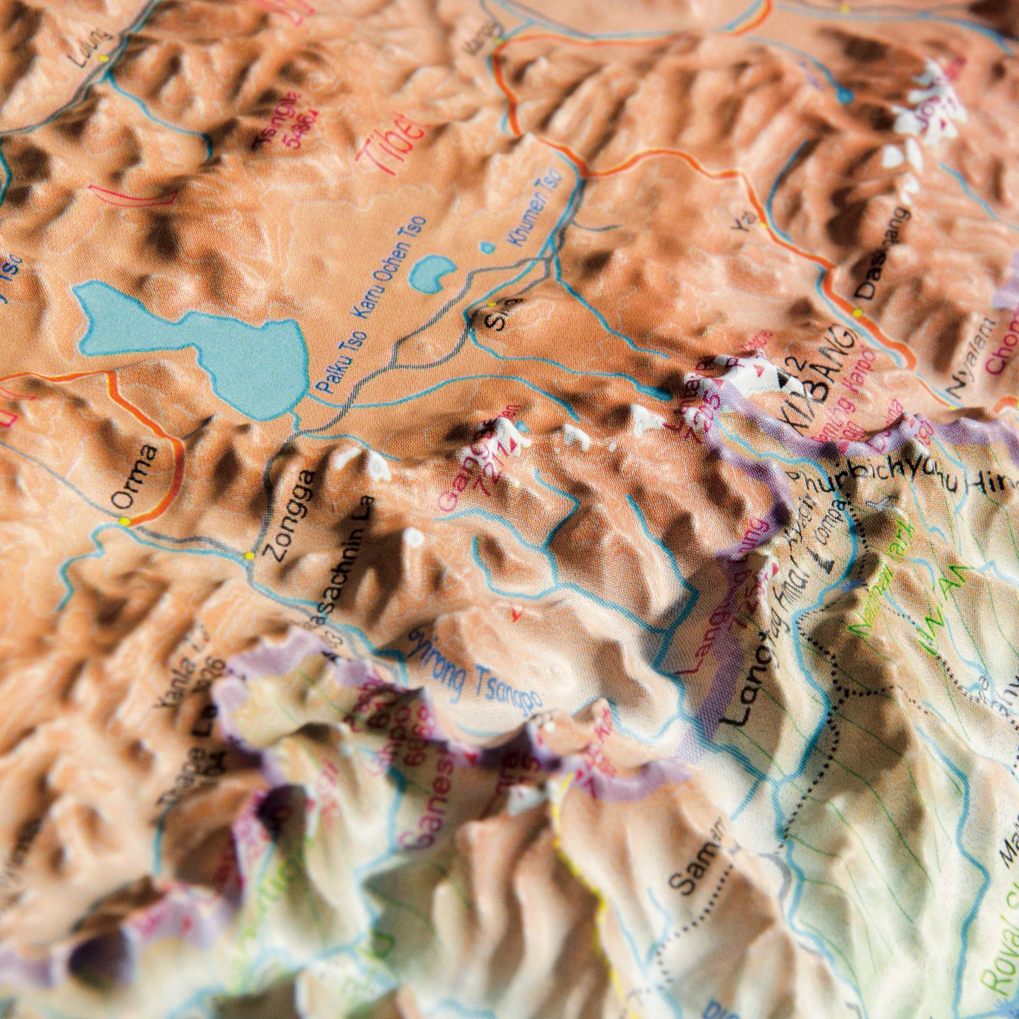 Mapa en relieve Himalaya. Escala 1:500.000, 42x29 cm