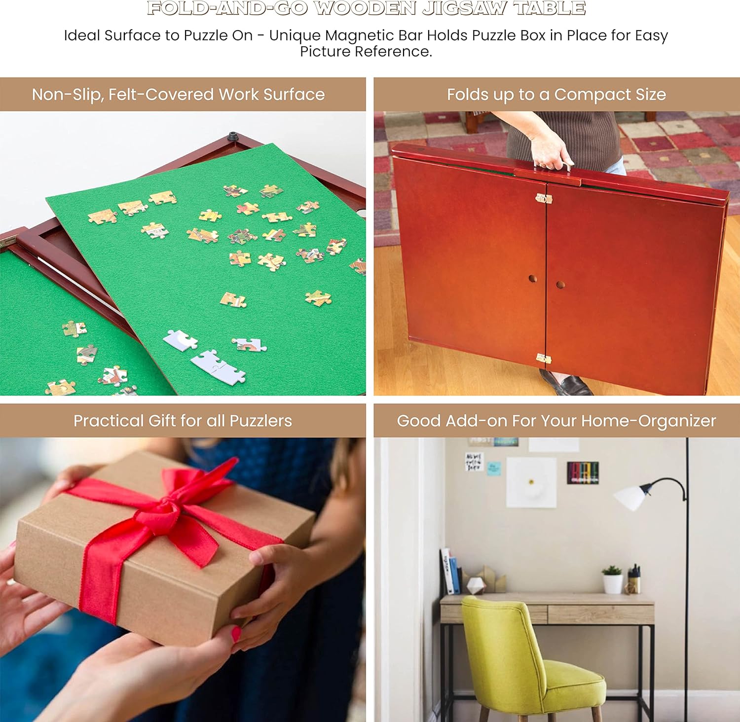 Buy Bits and Pieces FoldandGo Wooden Jigsaw Table Folding Jigsaw