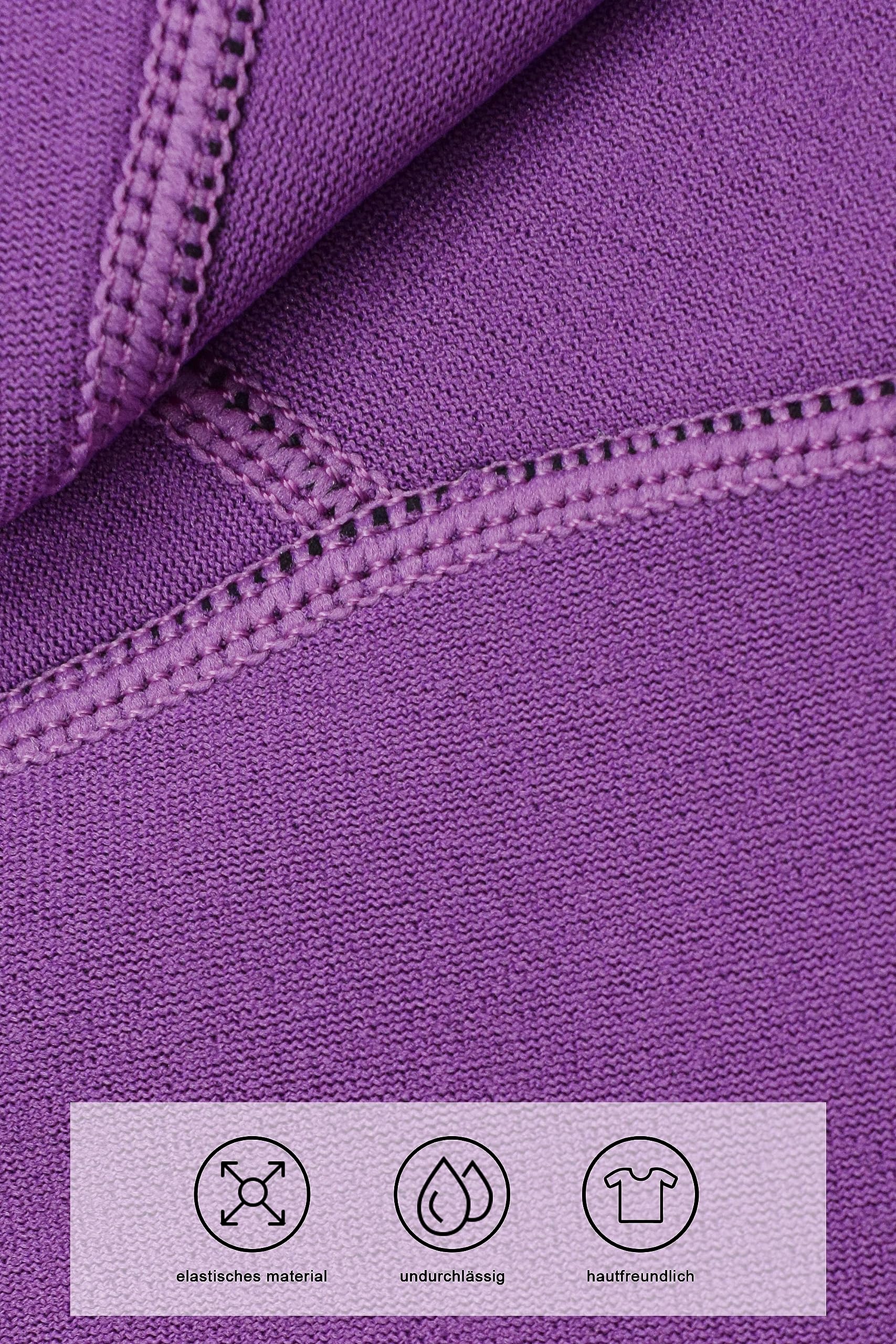 Mädchen 2.5mm Neoprenanzug Kinder Einteiler Tauchanzug Tropisch Violet Kurzarm Shorty Badeanzug Schnorchel One Piece Wetsuit