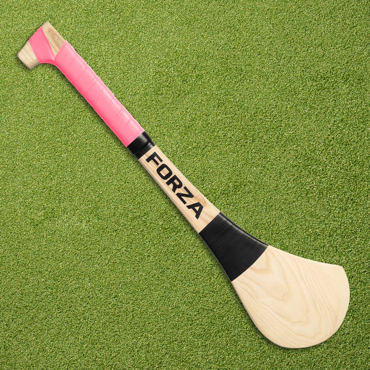 FORZA Ash Wood Hurling Stick - GAA Hurling & Camogie Stick [5 Sizes] (Pink, 24in)