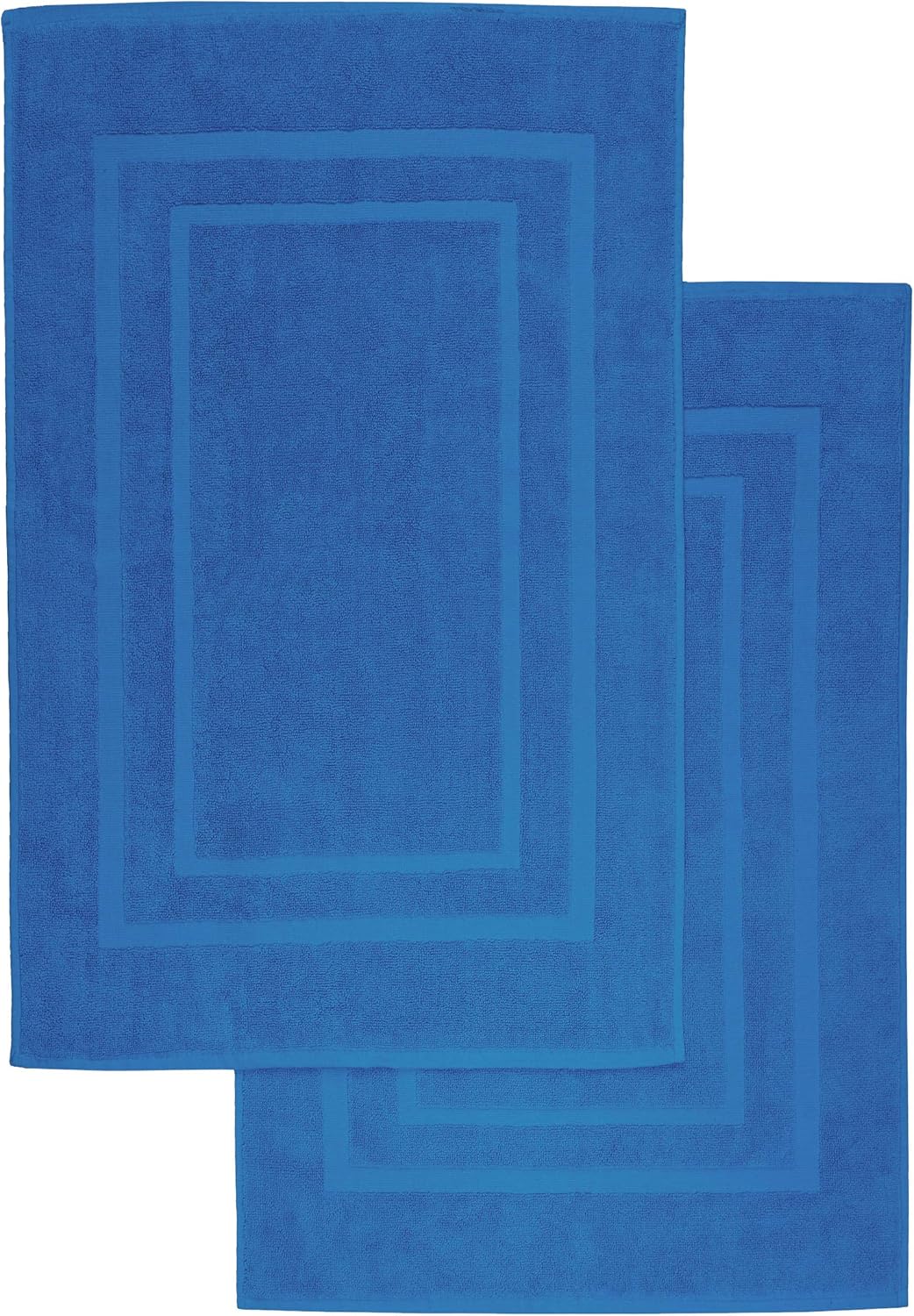 NatureMark Pack of 2 Terry Towelling Bath Mats, 50 x 80 cm, 100 Cotton