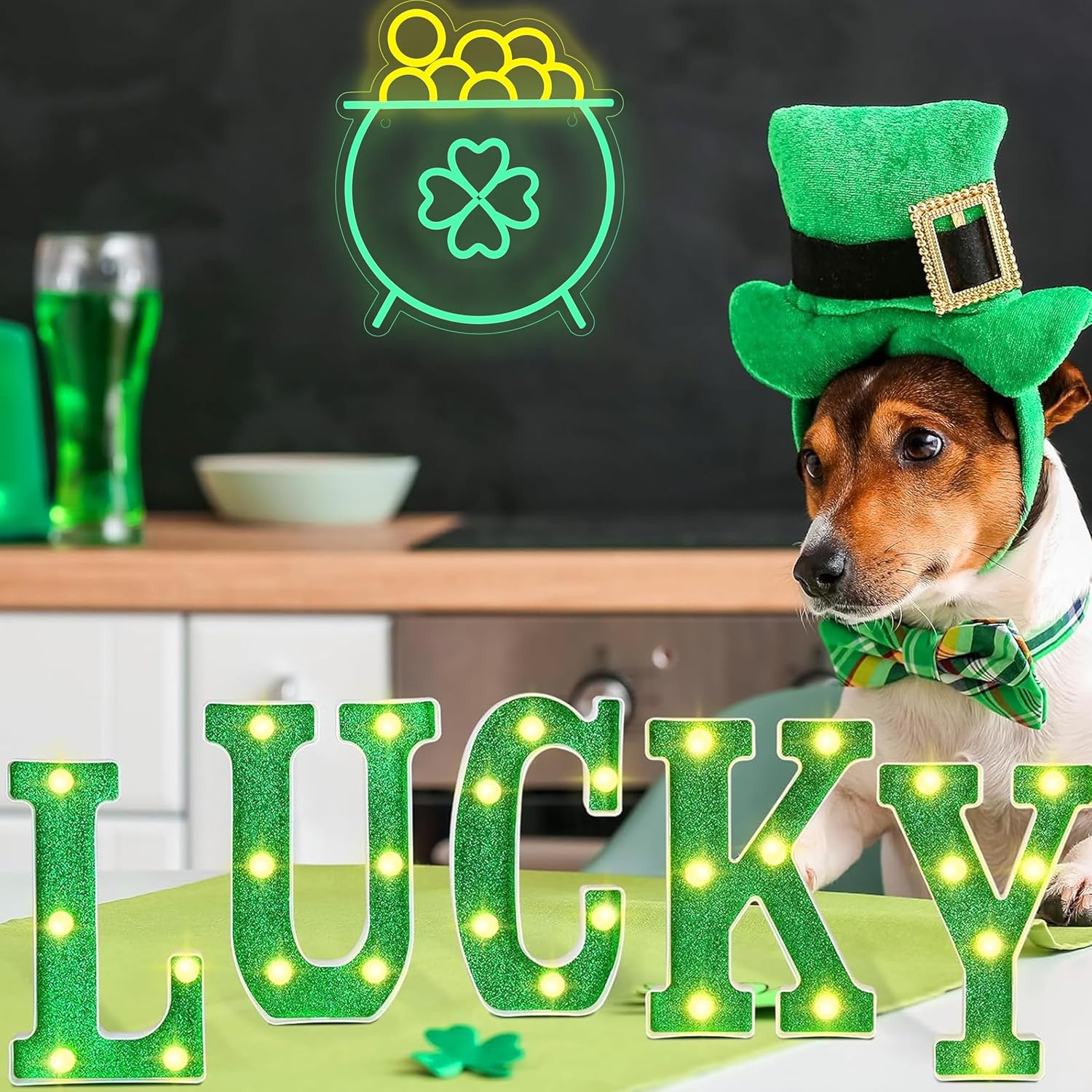 St. Patrick's Neon Can of Gold,USB Powered Neon Signs for Wall Decoration,St. Patrick's Day Neon Light Apply to Living Room,Game Room,Office,Graduation Party,St. Patrick's Day,LED Signs for Bedroom Wall