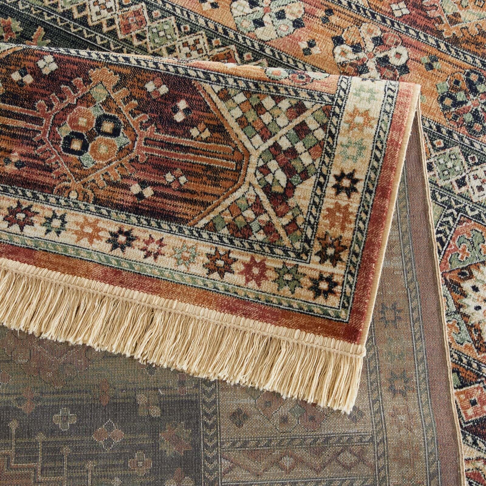 Taracarpet Kurzflor Designer Teppich modern Orientteppich für Wohnzimmer Schlafzimmer und Esszimmer heriz rot 195x300 cm