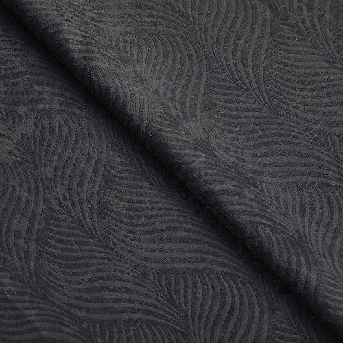 Miniatura 3 de Superior Cortinas opacas, detalles de ventana para oscurecer la habitación, bloqueo solar, térmicas, modernas ondas geométricas con ojales, juego de