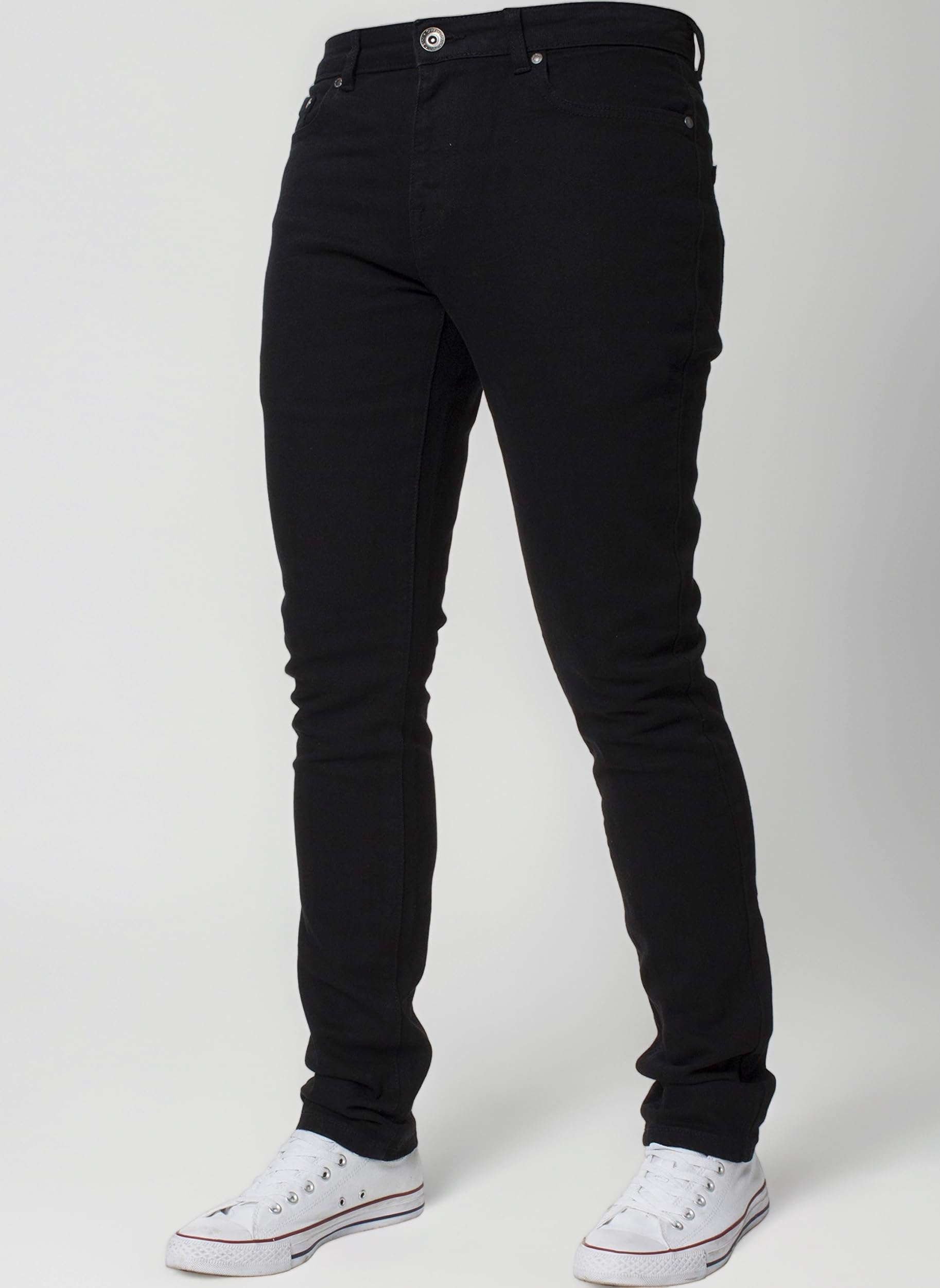 Kruze Designer Mens Skinny Fit Jeans Stretch Slim Denim Pants All Waist Leg Size
