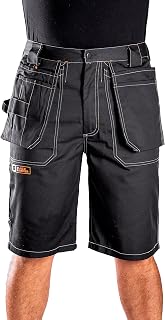 Black Hammer Mens Work Shorts Multi Pockets Cargo Heavy Duty Triple Stitched Reinforcing Stress Points Pants Venom Workwear Trade