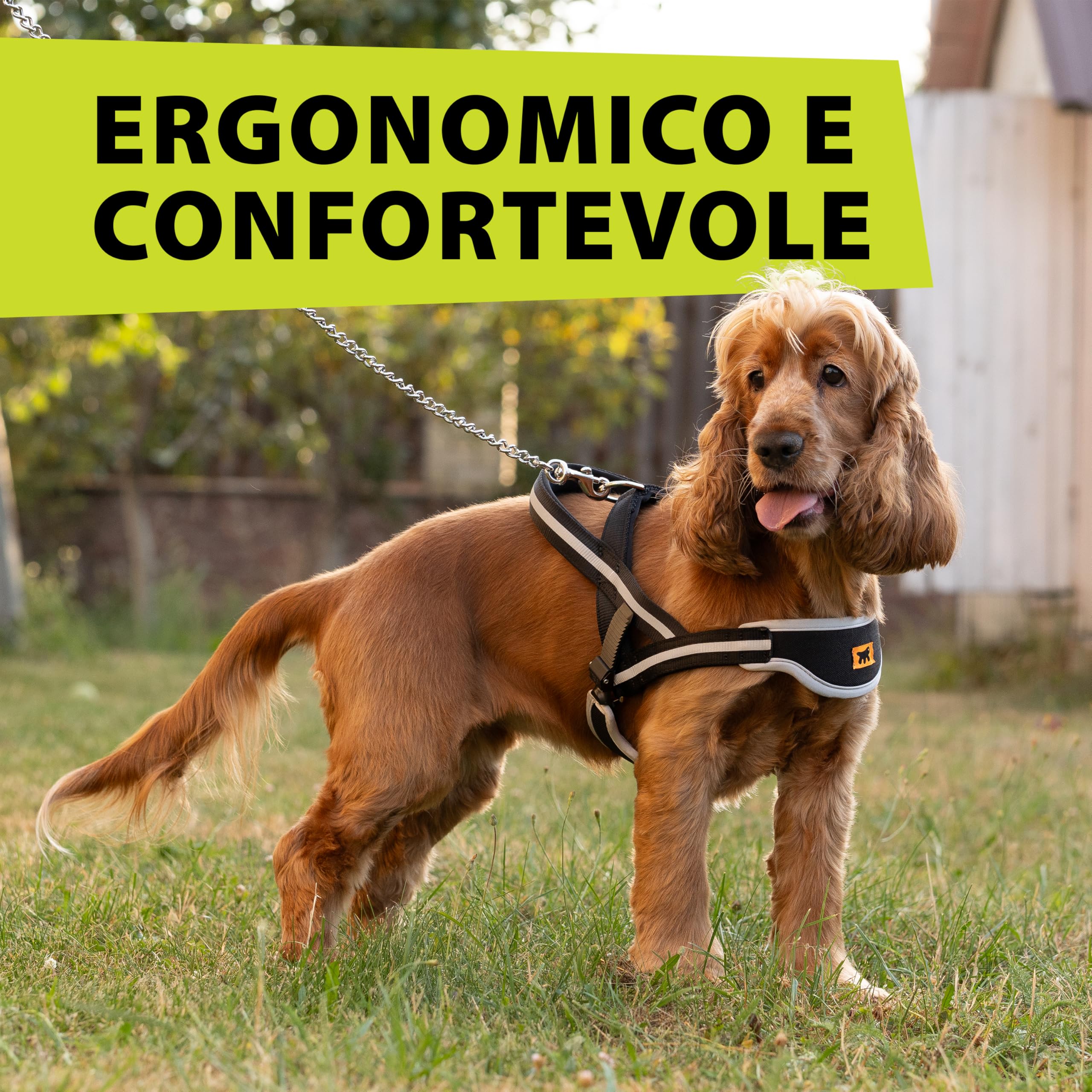 Ferplast Pettorina Cane ERGOCOMFORT NORDIC, Pettorina Svedese per Cane, Comoda Imbottita, Riflettente, Chiusura conMicroregolazione, Rilascio Rapido, LARGE
