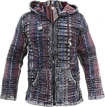 Gheri Mens Ripped Zip Up Summer Cotton Razorcut Baja Hoodie Jacket