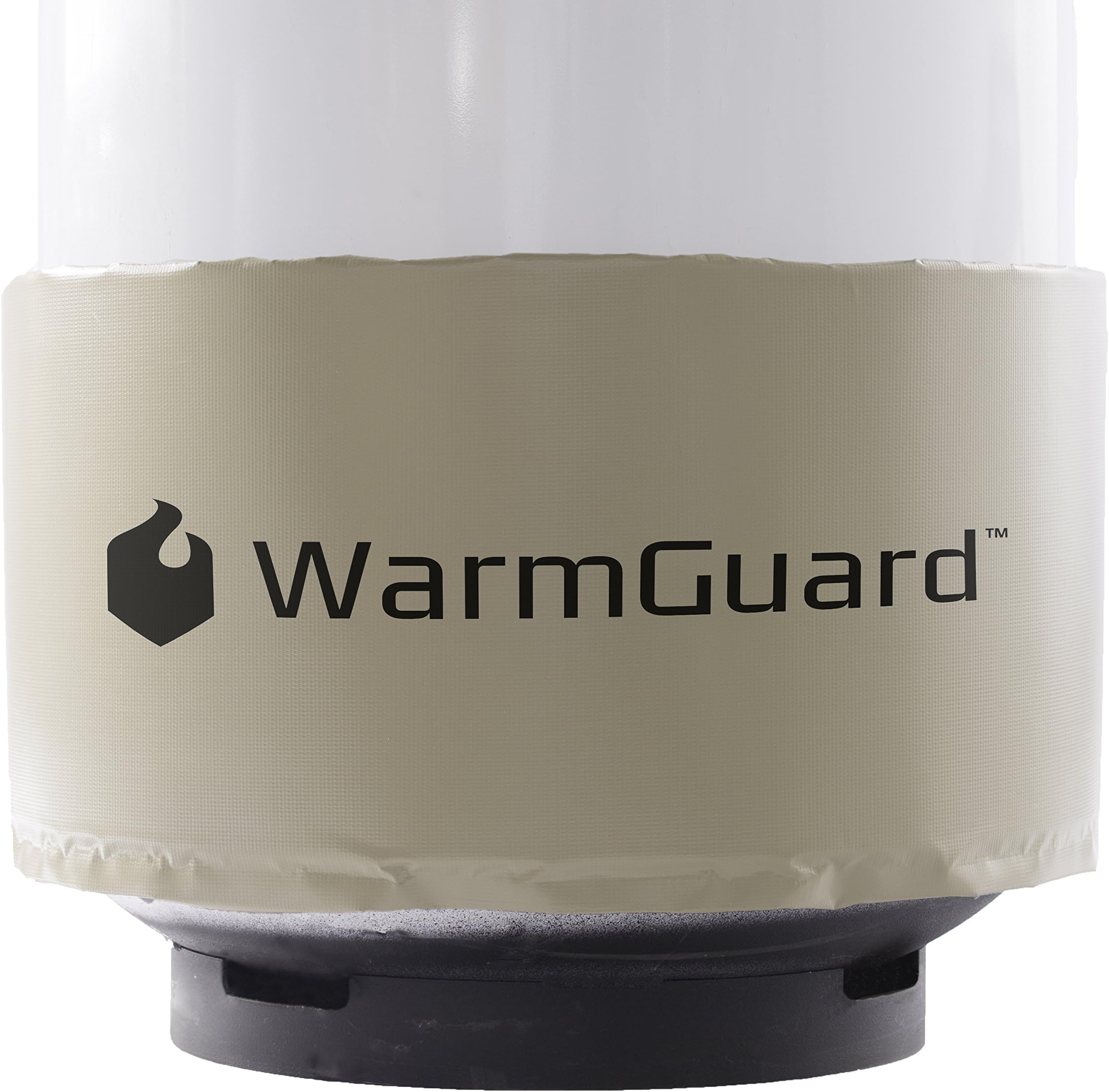 WarmGuard WG420 Insulated Band Style Gas Cylinder Warmer - Propane Heater, Fits 420 lb Gas Tanks, Fixed Internal Thermostat Max Temp 90 F, Tan