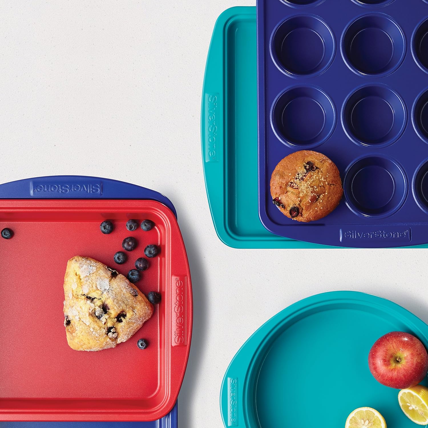 SilverStone Hybrid Nonstick Cookie Sheet / Baking Sheet - 10 Inch x 15 Inch, Marine Blue