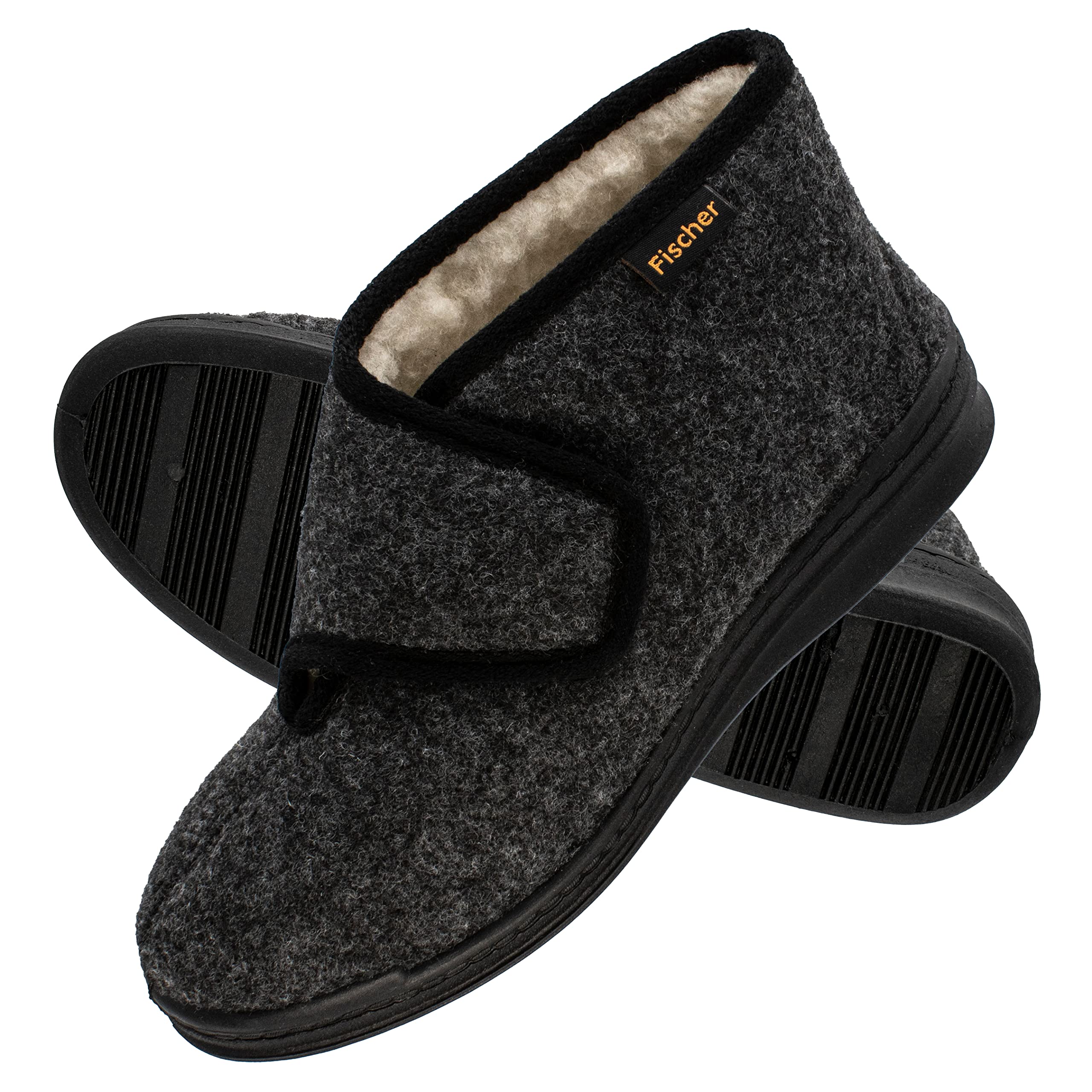 Fischer Markenschuh Unisex – Adulto, mujer, hombre, vendaje, pantuflas, forro cálido