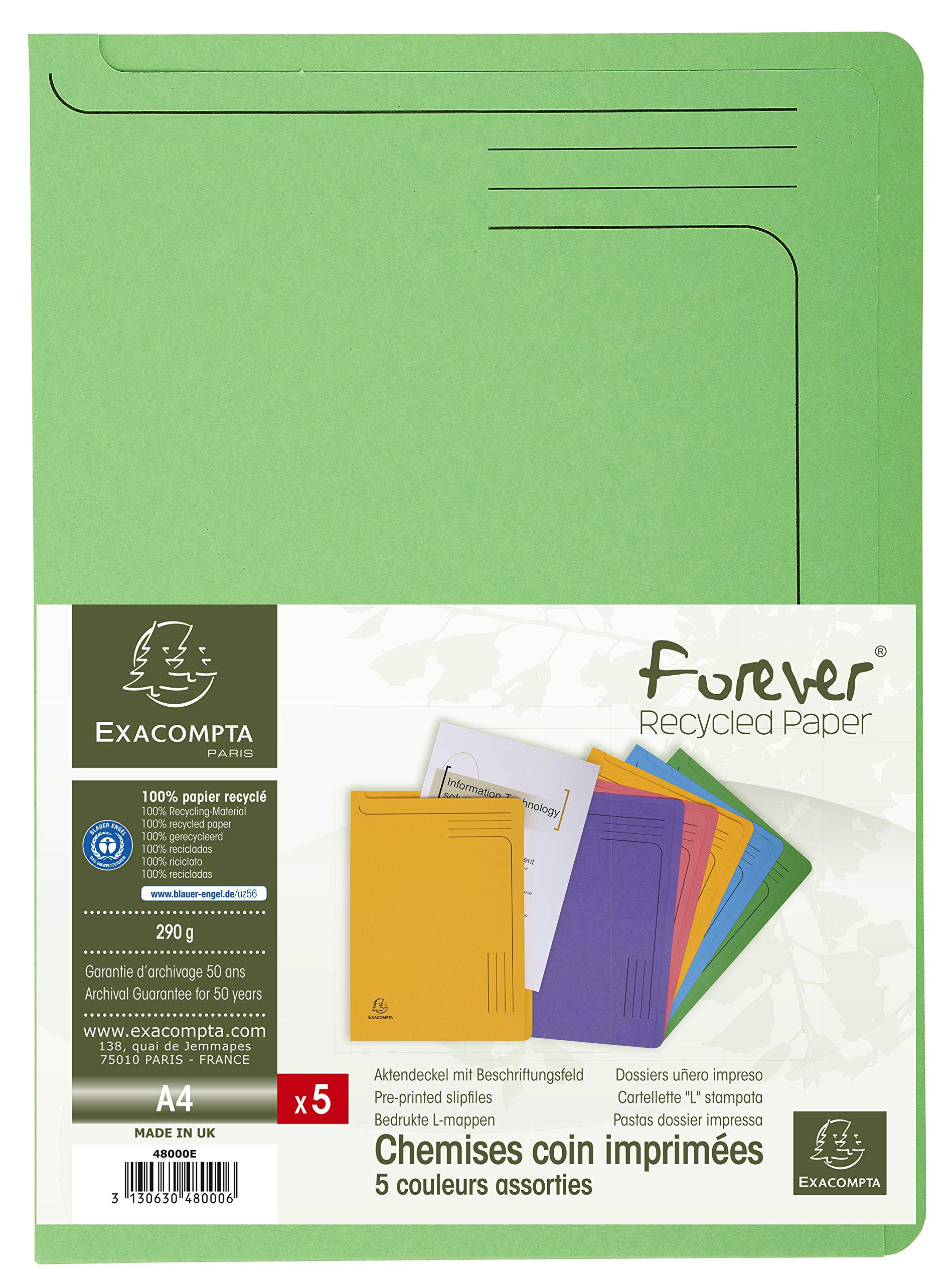 Exacompta 40 carpetas en L impresas Forever® surtidas