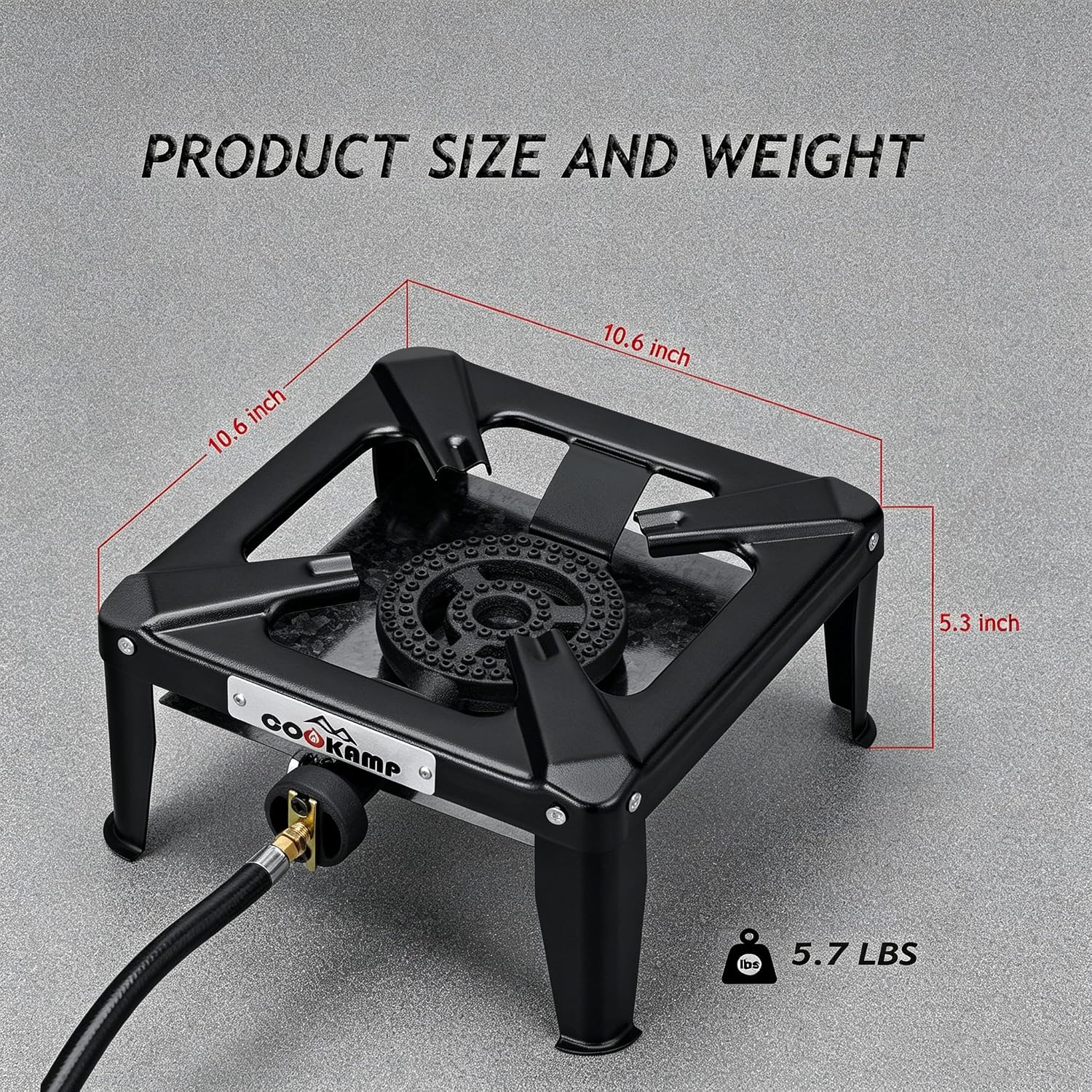 COOKAMP Propane Burner for Camping,Outdoor Cooking,Seafood Boil &Home Brewing,Portable Gas Stove SA1210