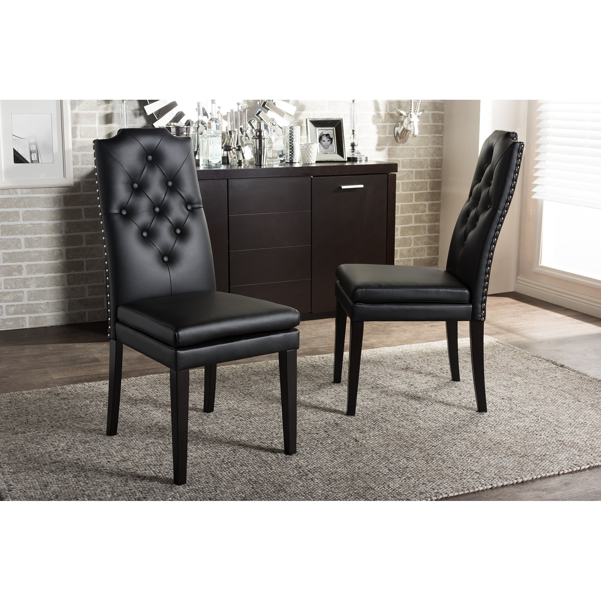 Black Tufted Dining Chairs All Chairs