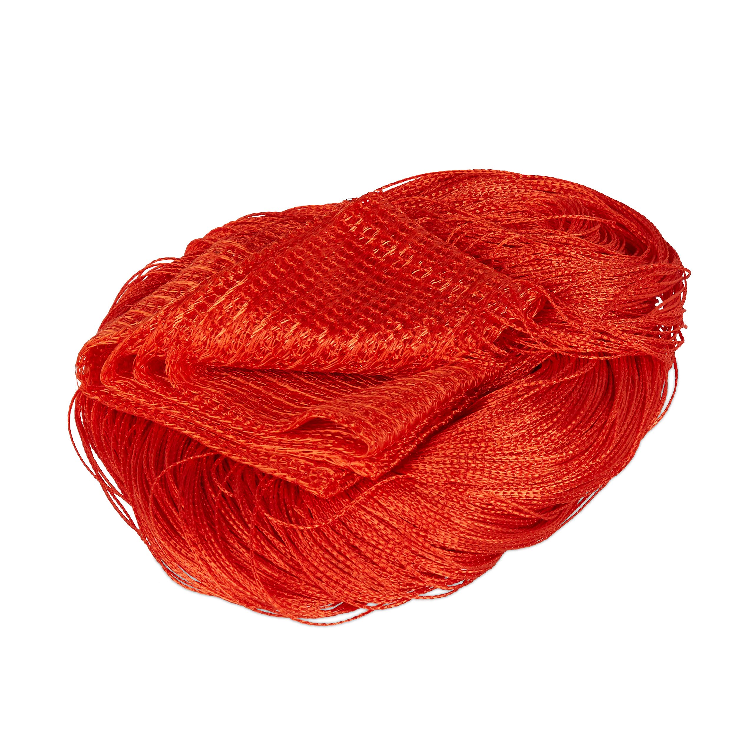 Relaxdays Tenda a Fili, 145 x 245 cm, con Passante, per Porte e Finestre, a Frange Accorciabili, Lavabile, Rosso