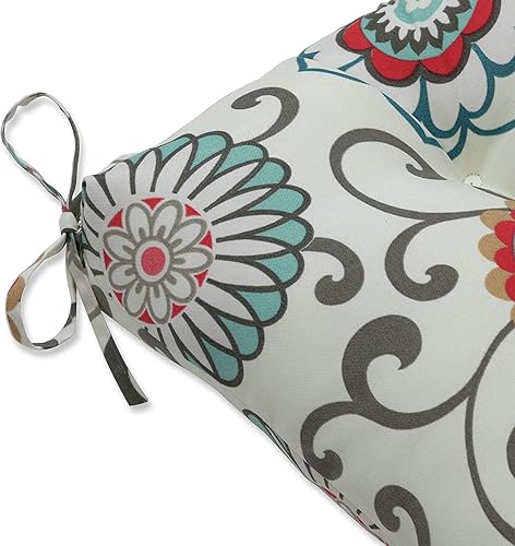 Miniatura 3 de Pillow Perfect Cojín de banco para sofá de interiorexterior con lazos, acolchonado, resistente a la intemperie y a la decoloración, 18 x 56