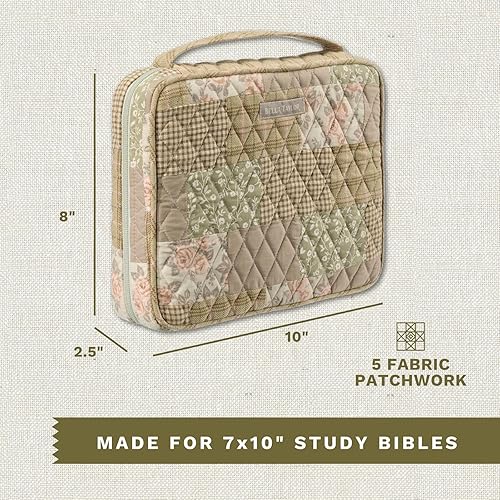 Miniatura 92 de Bella Taylor Funda acolchada para la Biblia para mujer, estuche grande para la Biblia de estudio, parche primitivo